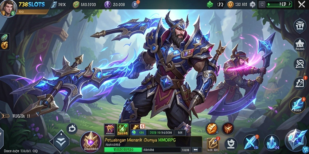 Tampilan menarik gameplay 738SLOTS dalam dunia MMORPG.