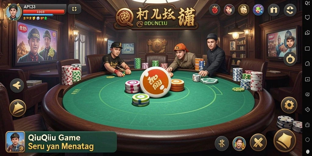Tampilan gameplay seru dari API33 saat bermain QiuQiu.
