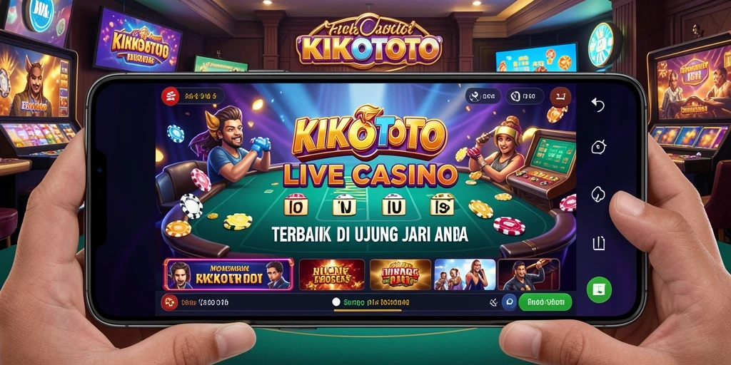 Tampilan gameplay KIKOTOTO menampilkan dealer profesional dan interaksi langsung.