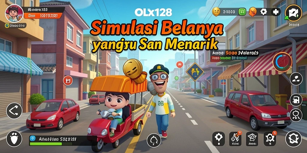 Screenshot gameplay OLX128 menampilkan interaksi belanja yang seru.