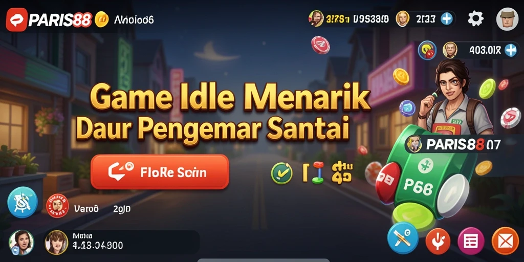 Screenshot menunjukkan gameplay santai dari PARIS88 yang penuh warna.