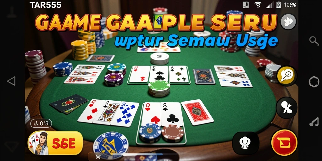 Tampilan gameplay seru permainan Gaple TAR555.