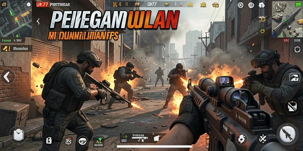 Tangkapan layar menampilkan aksi gameplay menegangkan di UH77.